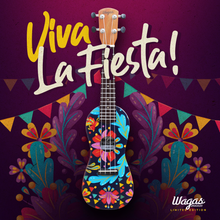 Load image into Gallery viewer, LIMITED EDITION: Viva La Fiesta Premium Travel Ukulele - Wagas Ukes
